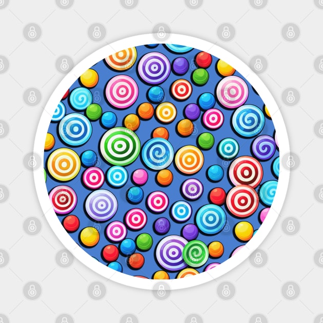 Assorted Candies on a Transparent Background (MD23HWN032c) Magnet by Maikell Designs